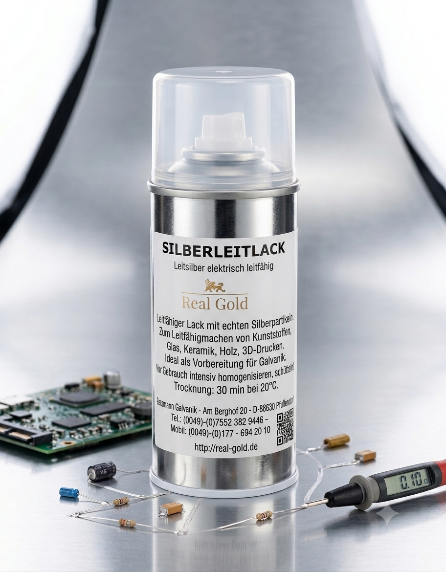 Silber Leitlack Spray – Hochleitfähiges Leitsilber für Galvanik, Elektronik & EMV-Abschirmung
