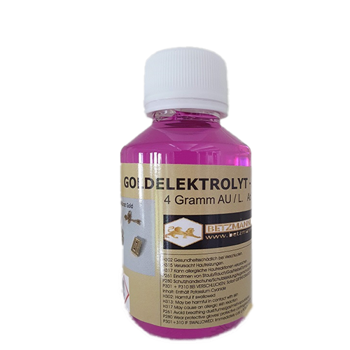 Gold Elektrolyt - Goldbad 4 Gramm/Liter