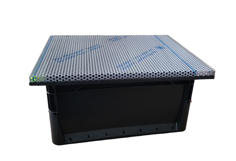 Edelstahlarbeitsplatte mit Auffangwanne